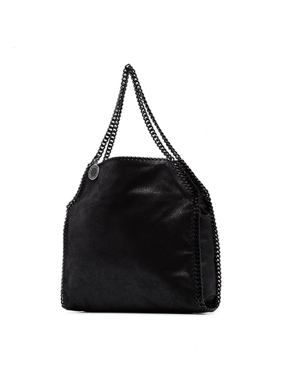 Shop Stella Mccartney Falabella Chain Detail Shoulder Bag In Black