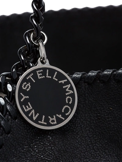 Shop Stella Mccartney Falabella Chain Detail Shoulder Bag In Black