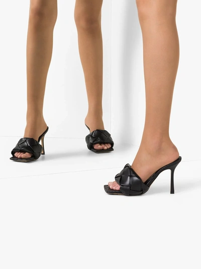 Shop Bottega Veneta Bv Lido 120mm Intrecciato Sandals In Black