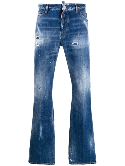 Shop Dsquared2 Distressed Effect Jeans In Blue