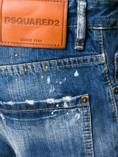 Shop Dsquared2 Distressed Effect Jeans In Blue