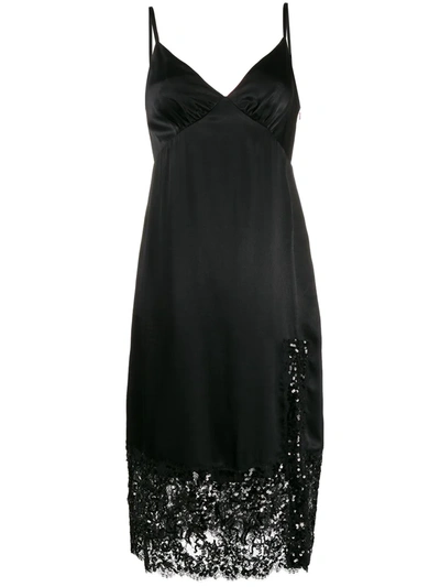 Shop Michael Michael Kors Sequin Embellished Slip Dress In Black