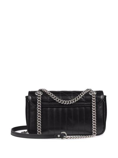 Gucci Gg Marmont Small Matelasse Leather Shoulder Bag In Black