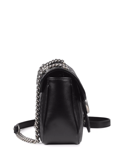 Gucci Gg Marmont Small Matelasse Leather Shoulder Bag In Black