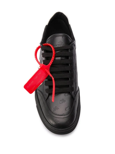 Shop Off-white Debossed-logo Low-top Sneakers In Black