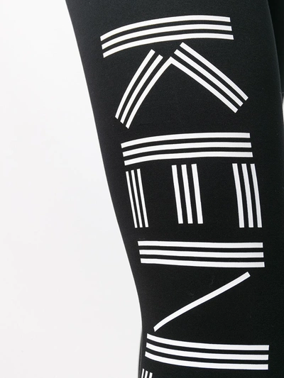 Shop Kenzo Sport Logo Leggings In Black