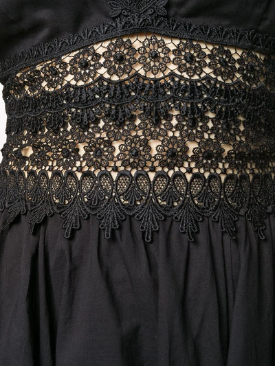 Shop Charo Ruiz Lace Trim Dress In Black