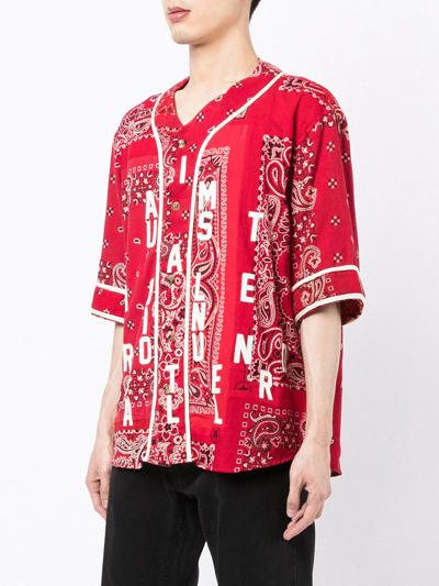 Shop Readymade Bandana-print Cotton Shirt In Rot