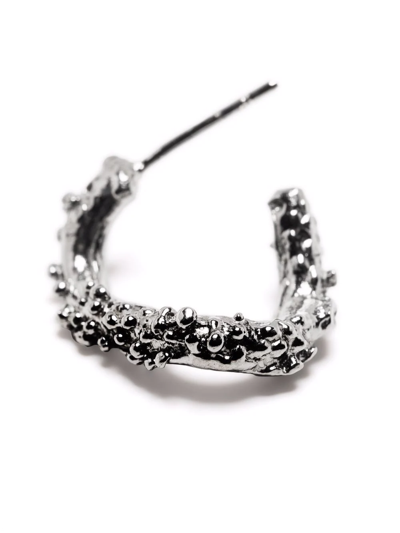 Alighieri The Rocky Terrain Hoop Earring In Silver