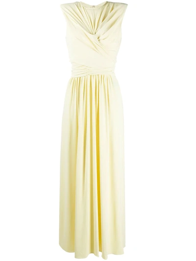 Shop Isabel Marant Twist-detail Maxi Dress In Yellow