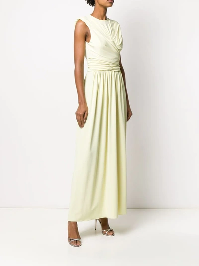 Shop Isabel Marant Twist-detail Maxi Dress In Yellow