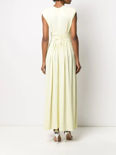 Shop Isabel Marant Twist-detail Maxi Dress In Yellow