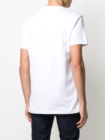 Shop Philipp Plein Logo-print Crew Neck T-shirt In White