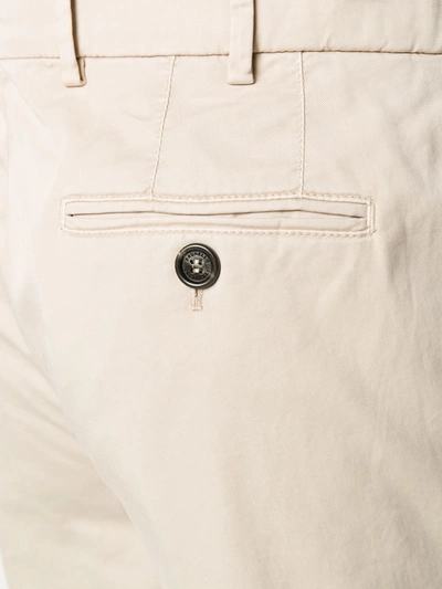 Shop Brunello Cucinelli Turn Up Cuff Chinos In Neutrals