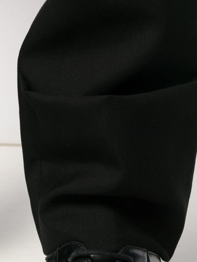 Shop Comme Des Garçons Homme Deux Turn-up Cuff Trousers In Black