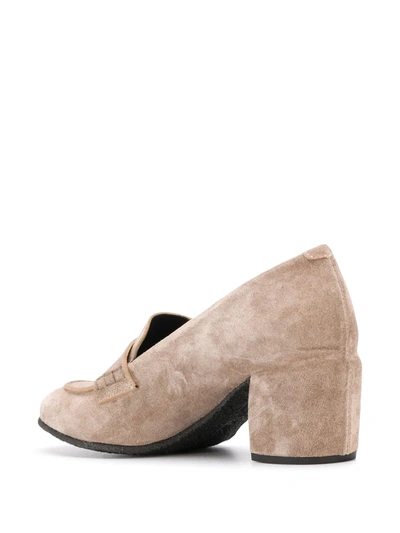 Shop Del Carlo High-heel Loafers In Grey