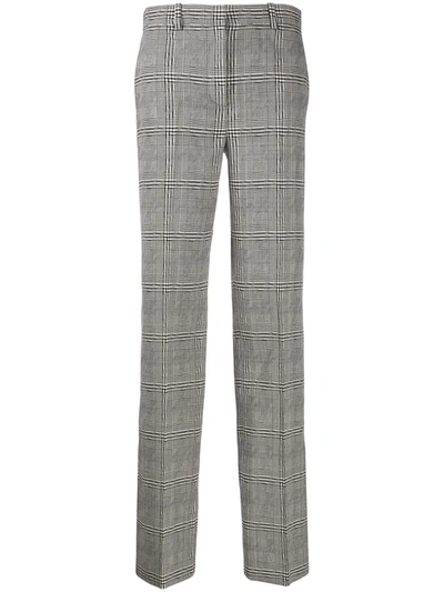 VERSACE HIGH-RISE CHECK TROUSERS - 黑色