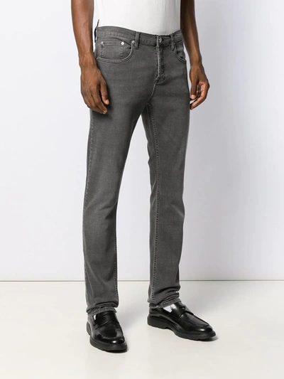 Shop Sandro Slim Fit Washed Jeans In Grey