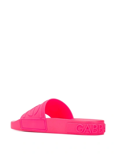 Shop Dolce & Gabbana Logo Sliders In Pink