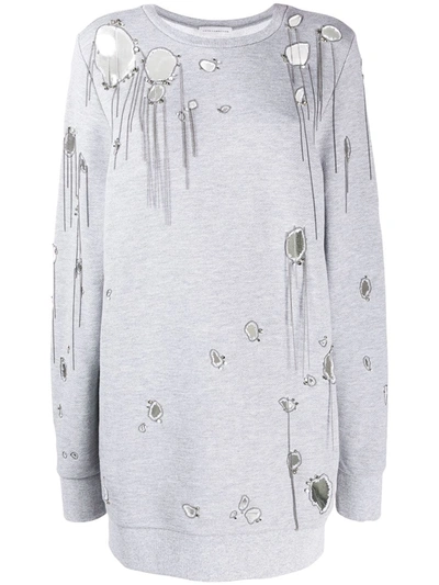 Shop Faith Connexion Distressed Jumper In Grey