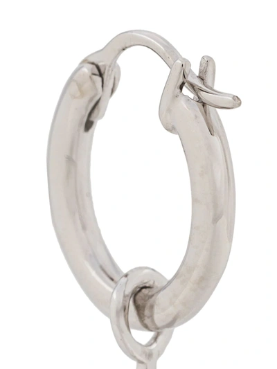 Shop Northskull Star Logo Hoop Earring In Silver