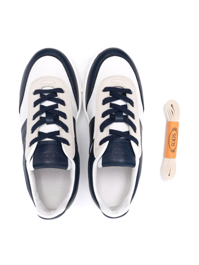 Shop Tod's Low-top Leather Sneakers In 白色