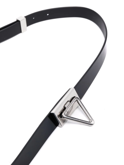 Shop Bottega Veneta Arrow-buckle Leather Belt In 黑色