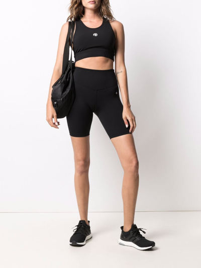 Shop Anine Bing Logo-print Sports Bra In Schwarz