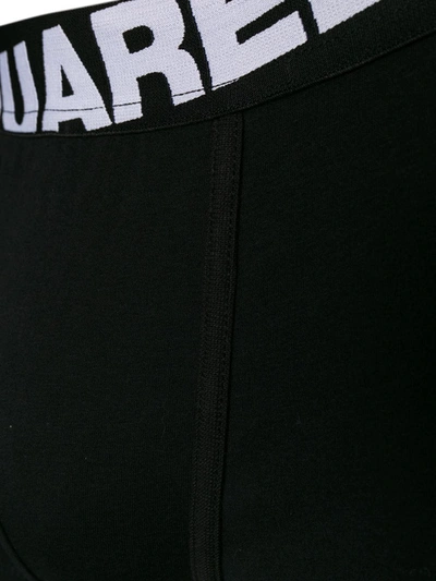 DSQUARED2 标志腰带四角裤 - 黑色