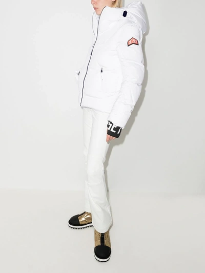 Shop Jet Set Julia Puffer Ski Jacket In Weiss