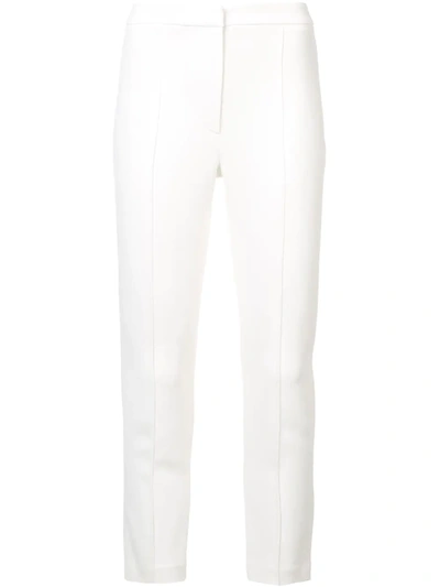 Shop Adam Lippes Cigarette Skinny Trousers In White