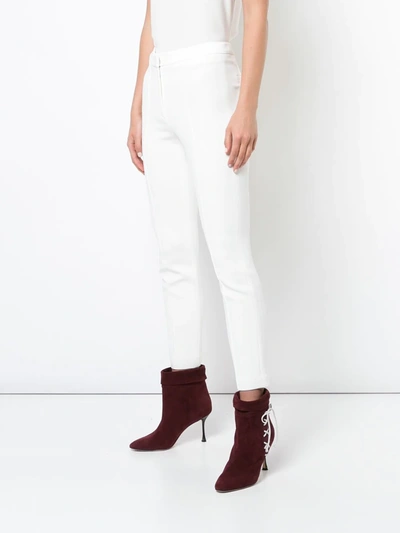 Adam Lippes Cigarette Skinny Trousers In White