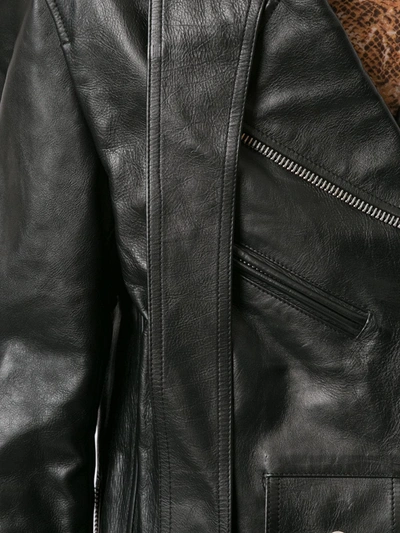 Shop Alexander Wang Zipped Biker Jacket In Black