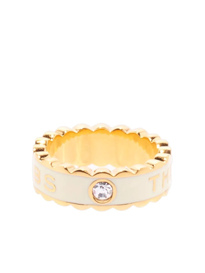 Shop Marc Jacobs The Medallion Scalloped Ring In Gold