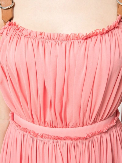 Shop Alexander Mcqueen Gathered Short Dress In Pink