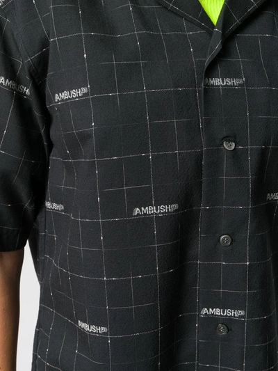 Shop Ambush Check Short Sleeve Shirt In Black