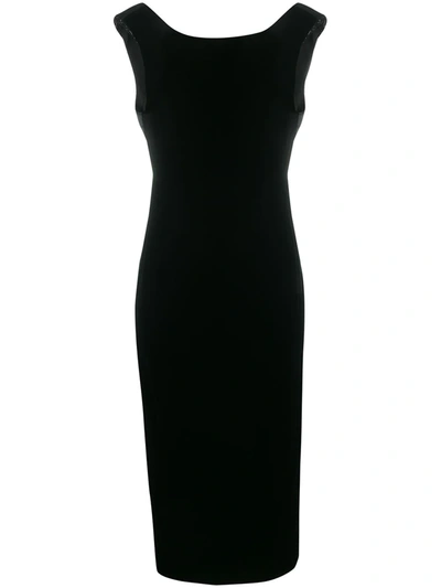 Shop Emporio Armani Sleeveless Evening Dress In Black