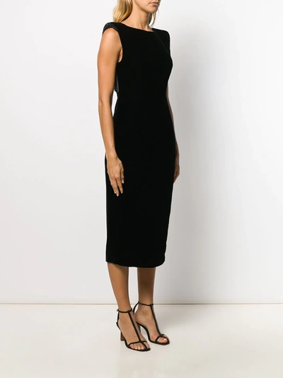 Shop Emporio Armani Sleeveless Evening Dress In Black