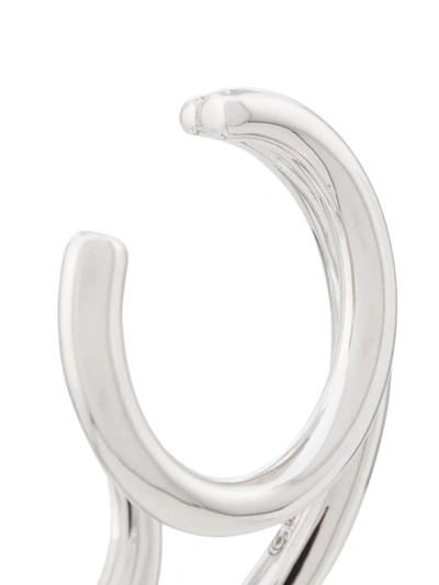 CHARLOTTE CHESNAIS 叠层圈形耳环 - 银色