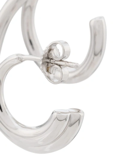 CHARLOTTE CHESNAIS 叠层圈形耳环 - 银色