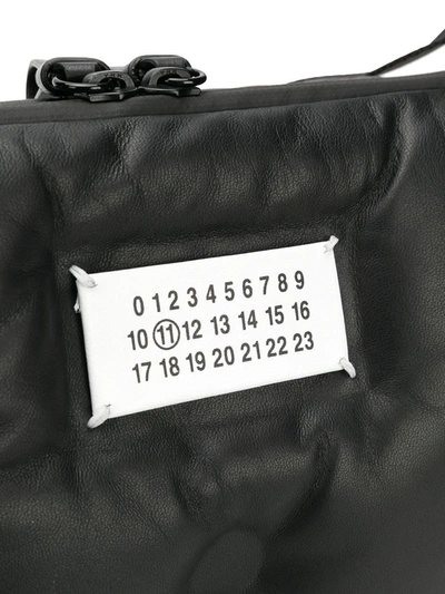 Shop Maison Margiela Logo Plaque Shoulder Bag In Black