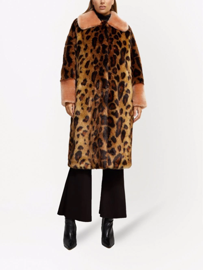 Shop Unreal Fur Orient Express Faux Fur Coat In Brown