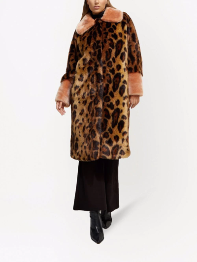 Shop Unreal Fur Orient Express Faux Fur Coat In Brown