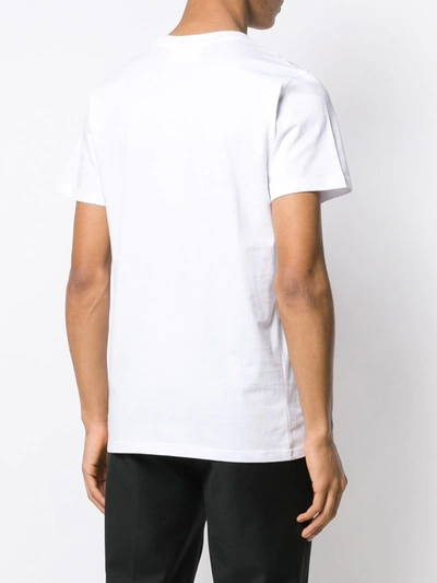 Shop Han Kjobenhavn Logo Embroidered Crew Neck T-shirt In White