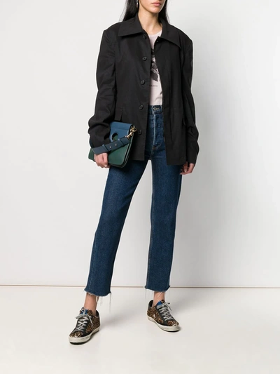 Shop Golden Goose Short Trench Coat In Black