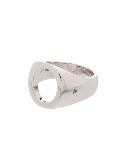 Tom Wood 'oval Open' Cutout Silver Signet Ring - Size 60 | ModeSens