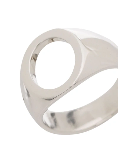 Tom Wood 'oval Open' Cutout Silver Signet Ring - Size 60 In Silver