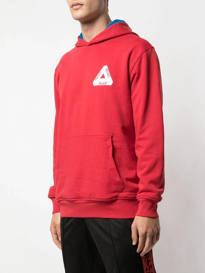 Shop Palace Reverso Logo-print Hoodie In Red