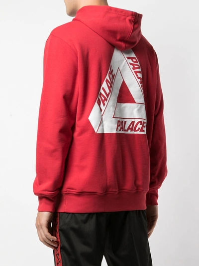 Shop Palace Reverso Logo-print Hoodie In Red