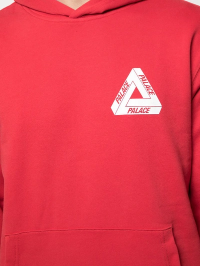 Shop Palace Reverso Logo-print Hoodie In Red